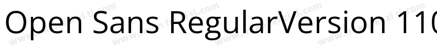 Open Sans RegularVersion 110字体转换